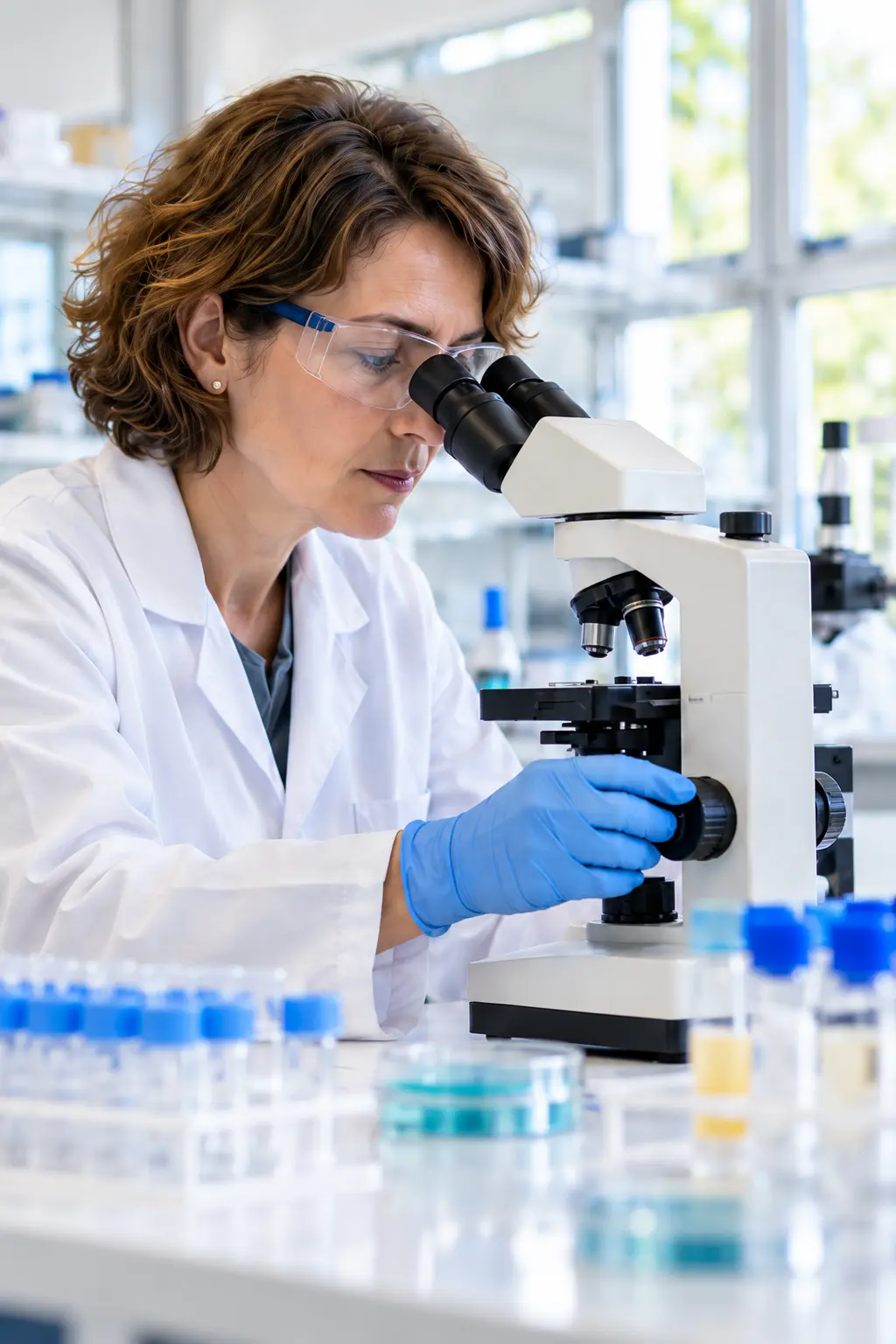 investigadora microscopio inkemia